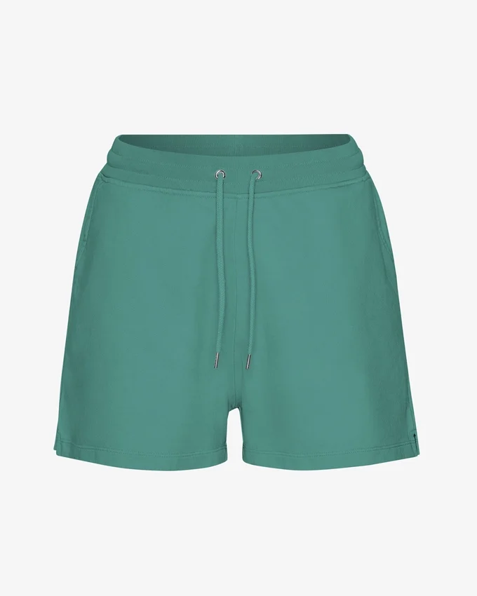 Pantalones cortos de chándal orgánicos para mujer - Verde pino