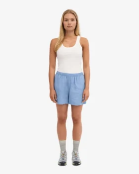 Pantalones cortos de lino – Azul mar
