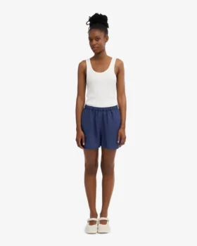 Pantalones cortos de lino – Azul marino