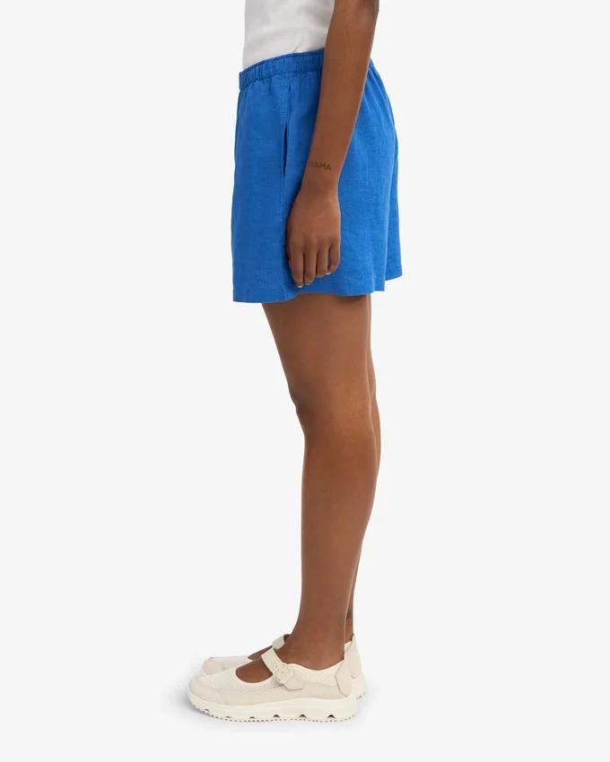 Pantalones cortos de lino - Azul Pacífico