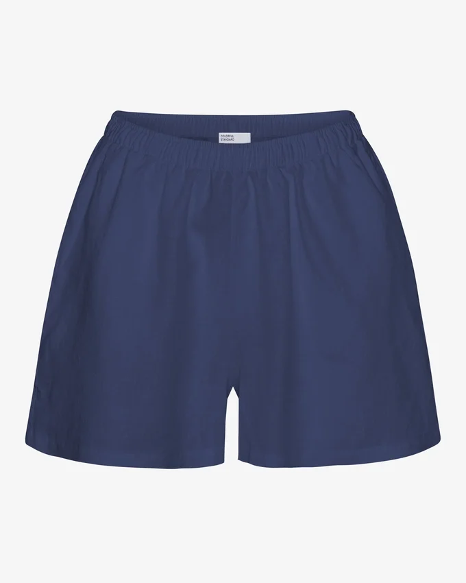 Pantalones cortos de lino - Azul petróleo