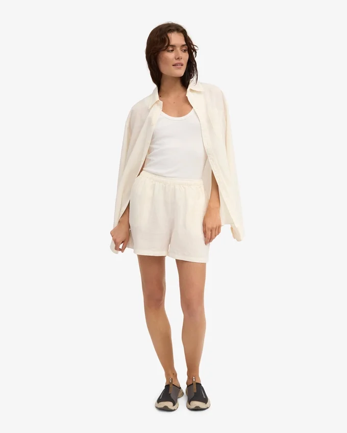 Pantalones cortos de lino - Blanco marfil