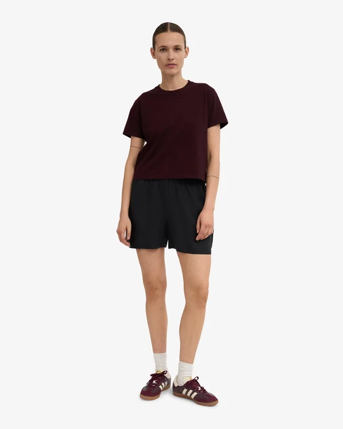 Pantalones cortos de lino - Negro intenso