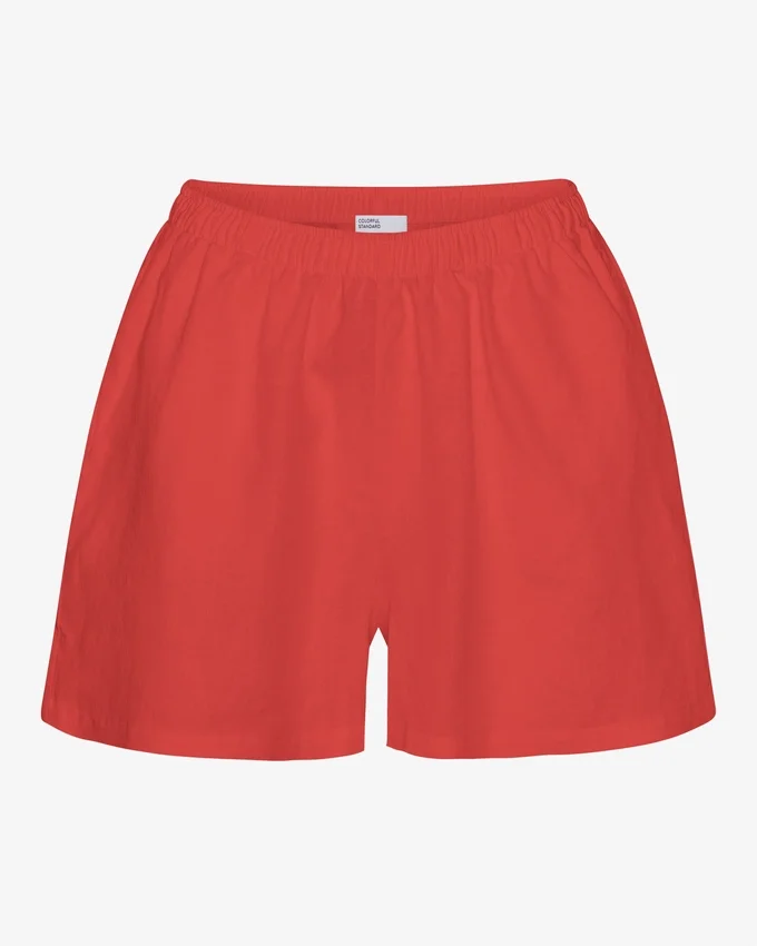 Pantalones cortos de lino - Rojo mandarina