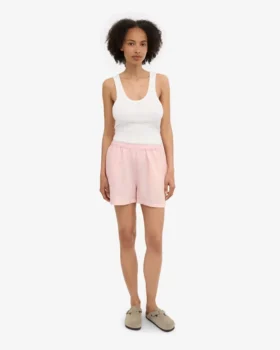 Pantalones cortos de lino – Rosa descolorido