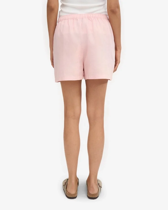 Pantalones cortos de lino - Rosa descolorido