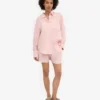 Pantalones cortos de lino - Rosa descolorido