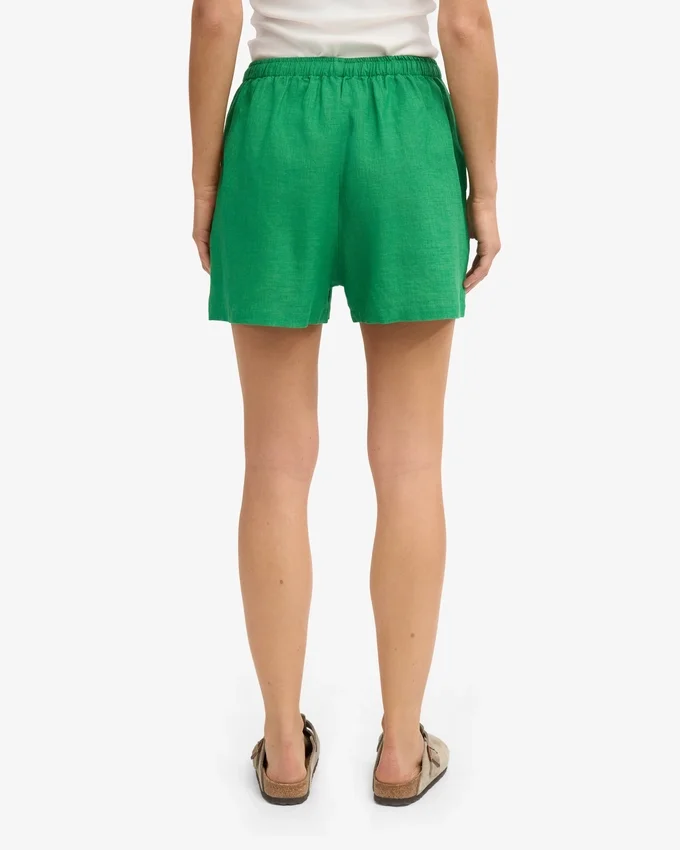 Pantalones cortos de lino - Verde Kelly