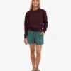 Pantalones cortos de lino - Verde océano
