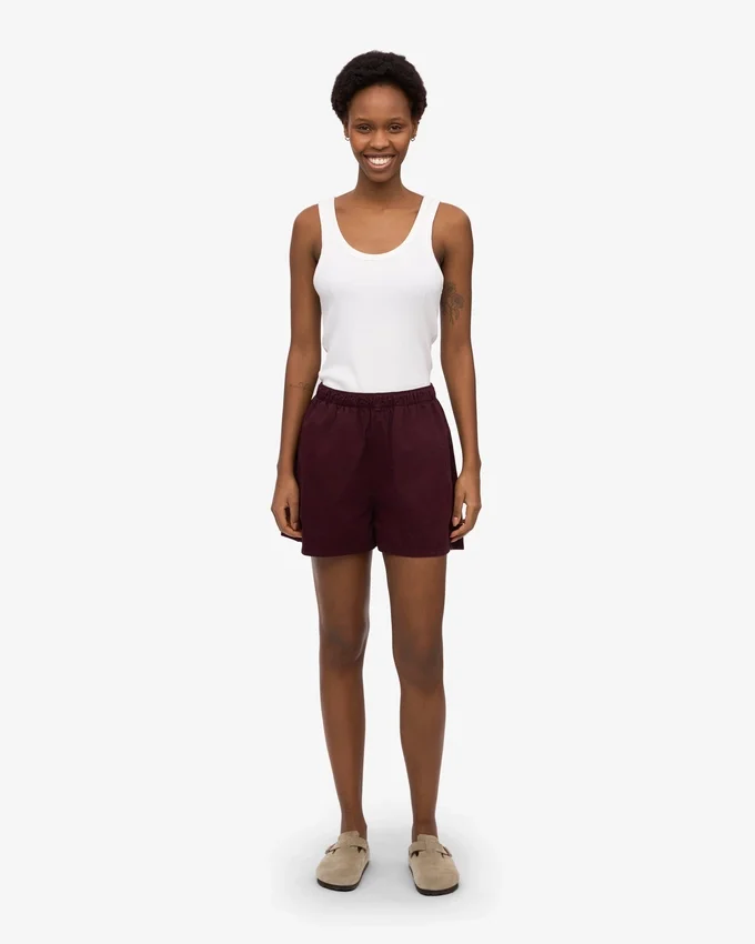 Pantalones cortos de Organic Twill para mujer - Rojo sangre