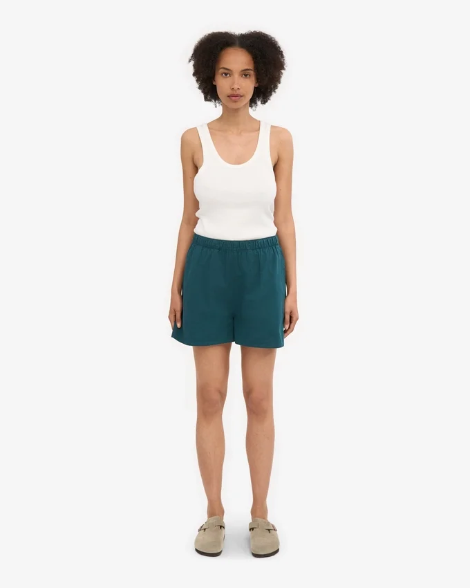Pantalones cortos de Organic Twill para mujer - Verde océano
