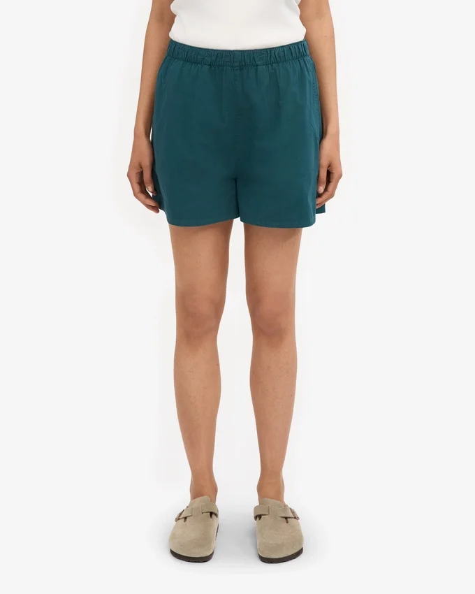 Pantalones cortos de Organic Twill para mujer - Verde océano