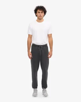 Pantalones de chándal de algodón orgánico – Negro descolorido