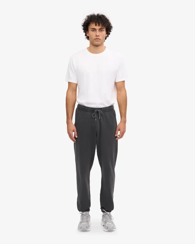 Pantalones de chándal de algodón orgánico - Negro descolorido