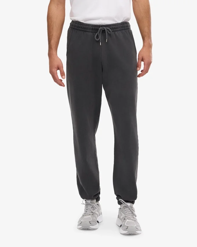 Pantalones de chándal de algodón orgánico - Negro descolorido