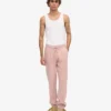 Pantalones de chándal de algodón orgánico - Rosa descolorido