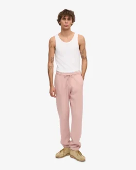 Pantalones de chándal de algodón orgánico – Rosa descolorido
