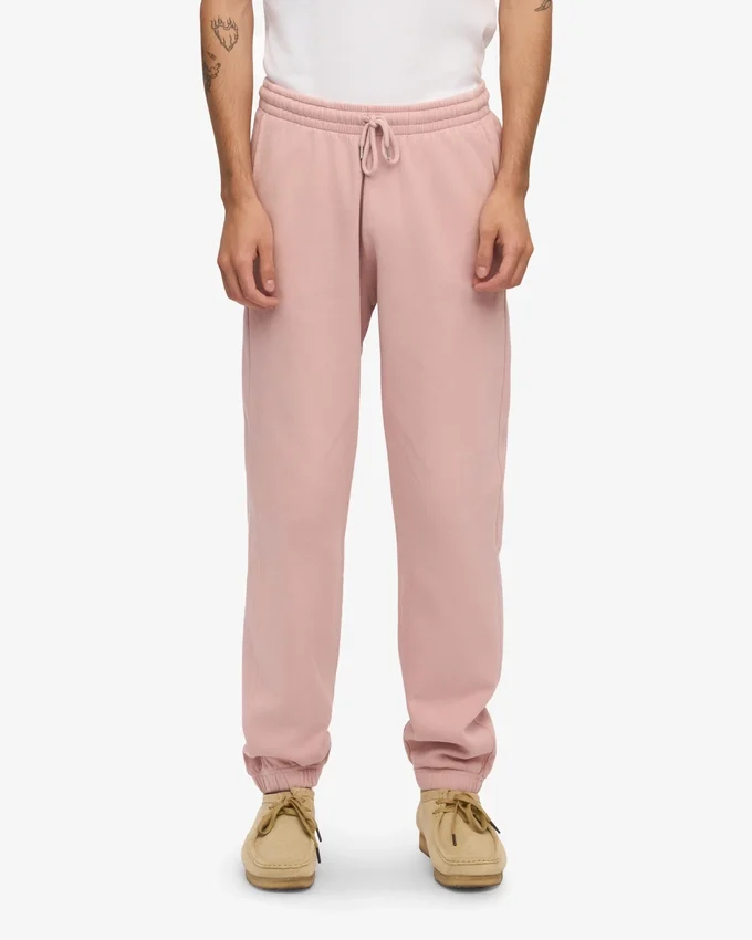 Pantalones de chándal de algodón orgánico - Rosa descolorido