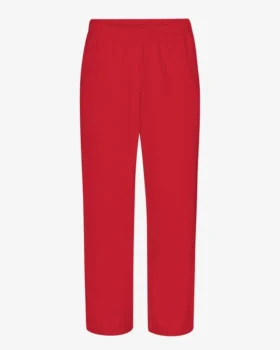 Pantalones de chándal de corte recto de algodón orgánico - Rojo escarlata