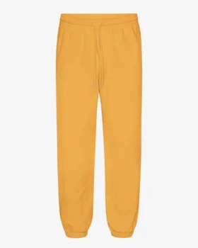 Pantalones de chándal holgados de algodón orgánico - Amarillo quemado
