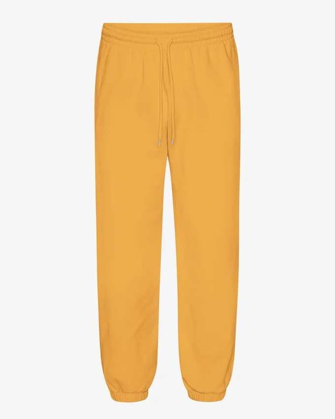 Pantalones de chándal holgados de algodón orgánico - Amarillo quemado