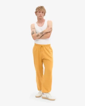 Pantalones de chándal holgados de algodón orgánico – Amarillo quemado