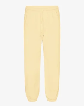 Pantalones de chándal holgados de algodón orgánico - Amarillo suave