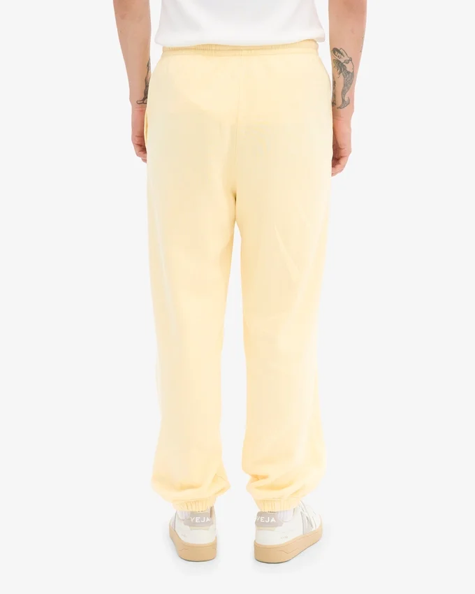 Pantalones de chándal holgados de algodón orgánico - Amarillo suave