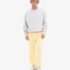 Pantalones de chándal holgados de algodón orgánico - Amarillo suave
