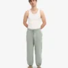 Pantalones de chándal holgados de algodón orgánico - Azul acero