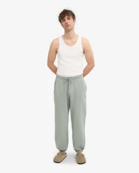 Pantalones de chándal holgados de algodón orgánico – Azul acero