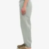 Pantalones de chándal holgados de algodón orgánico - Azul acero
