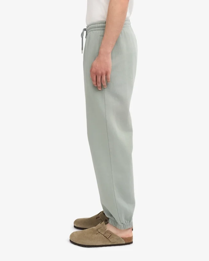 Pantalones de chándal holgados de algodón orgánico - Azul acero