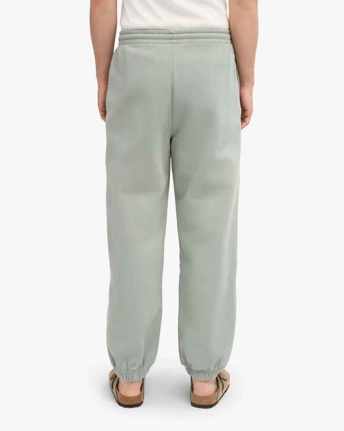 Pantalones de chándal holgados de algodón orgánico - Azul acero