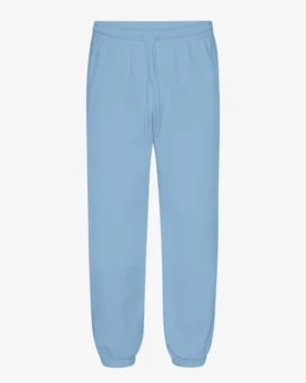 Pantalones de chándal holgados de algodón orgánico - Azul mar