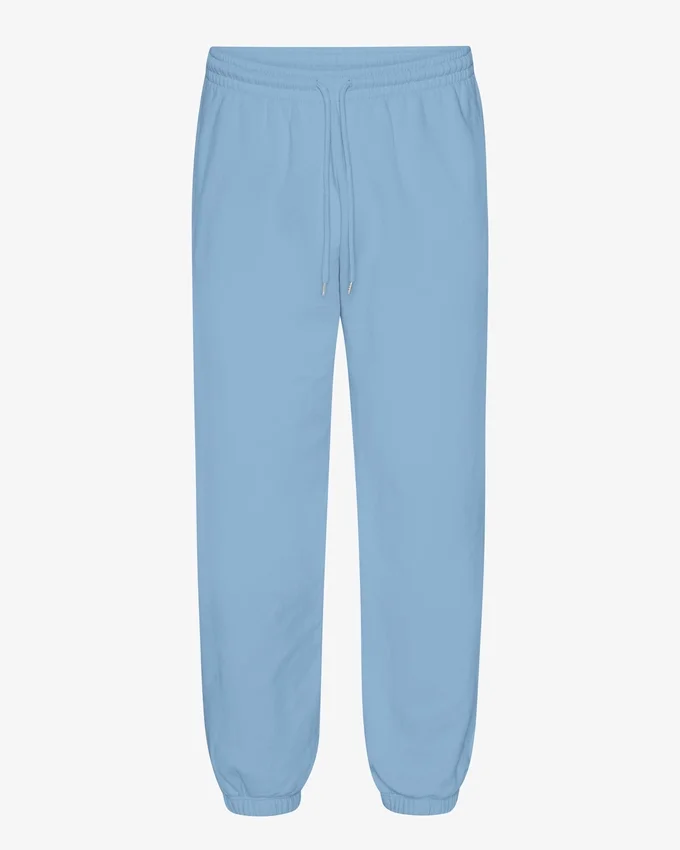 Pantalones de chándal holgados de algodón orgánico - Azul mar
