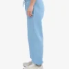Pantalones de chándal holgados de algodón orgánico - Azul mar
