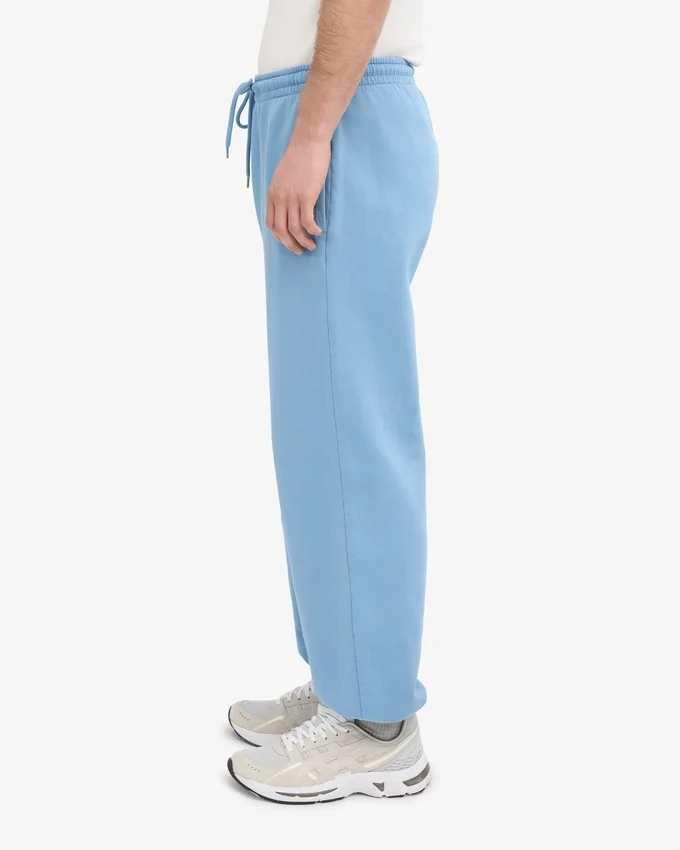 Pantalones de chándal holgados de algodón orgánico - Azul mar
