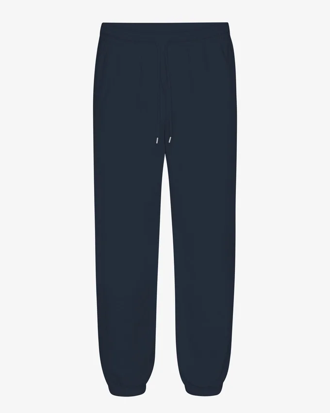 Pantalones de chándal holgados de algodón orgánico - Azul marino