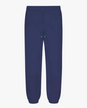 Pantalones de chándal holgados de algodón orgánico - Azul marino