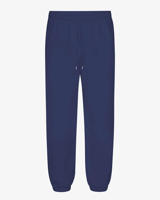 Pantalones de chándal holgados de algodón orgánico - Azul marino
