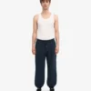 Pantalones de chándal holgados de algodón orgánico - Azul marino