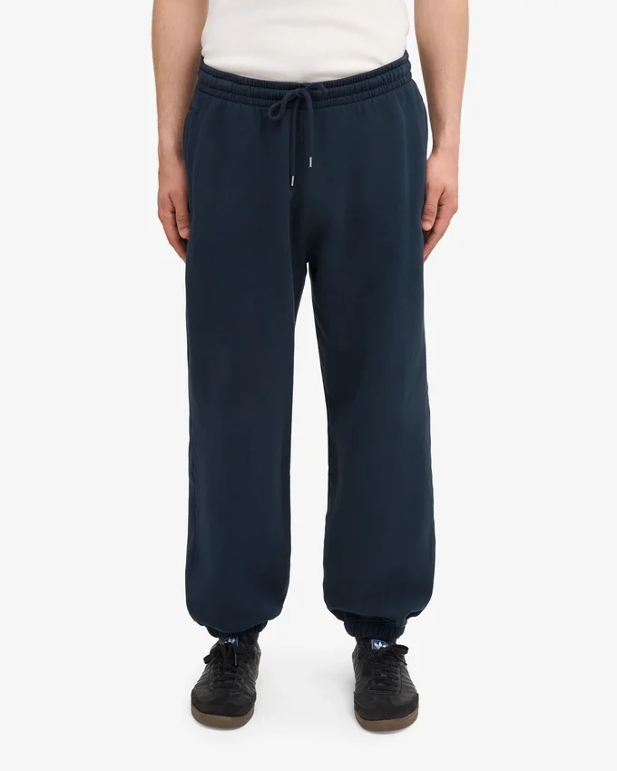 Pantalones de chándal holgados de algodón orgánico - Azul marino