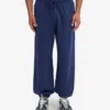 Pantalones de chándal holgados de algodón orgánico - Azul marino
