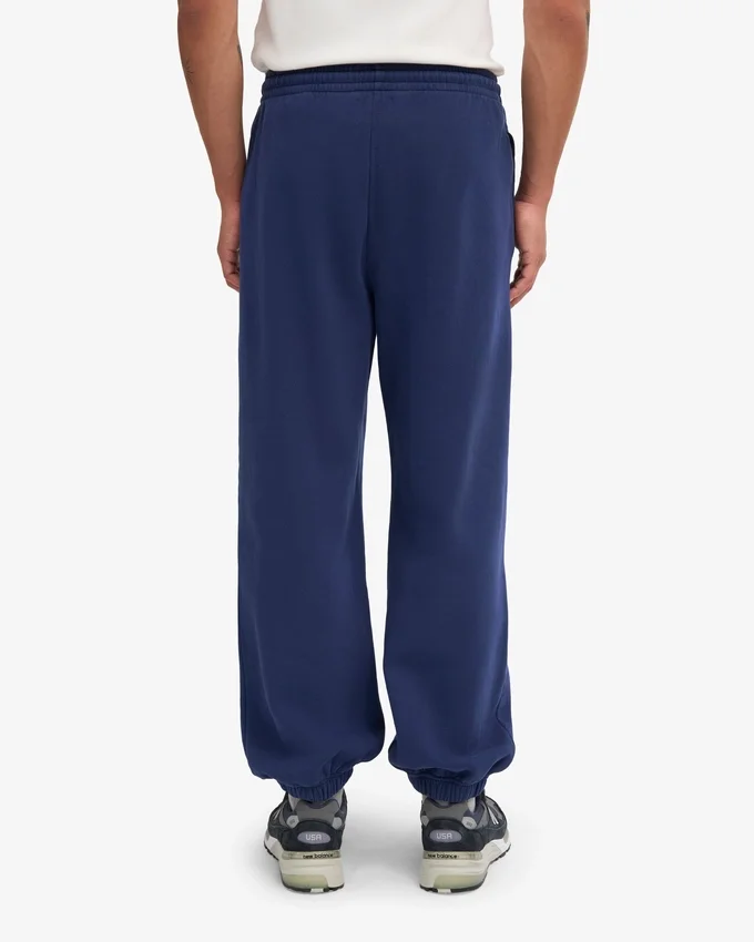 Pantalones de chándal holgados de algodón orgánico - Azul marino
