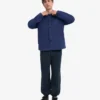 Pantalones de chándal holgados de algodón orgánico - Azul marino