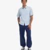 Pantalones de chándal holgados de algodón orgánico - Azul marino