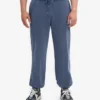 Pantalones de chándal holgados de algodón orgánico - Azul Neptuno