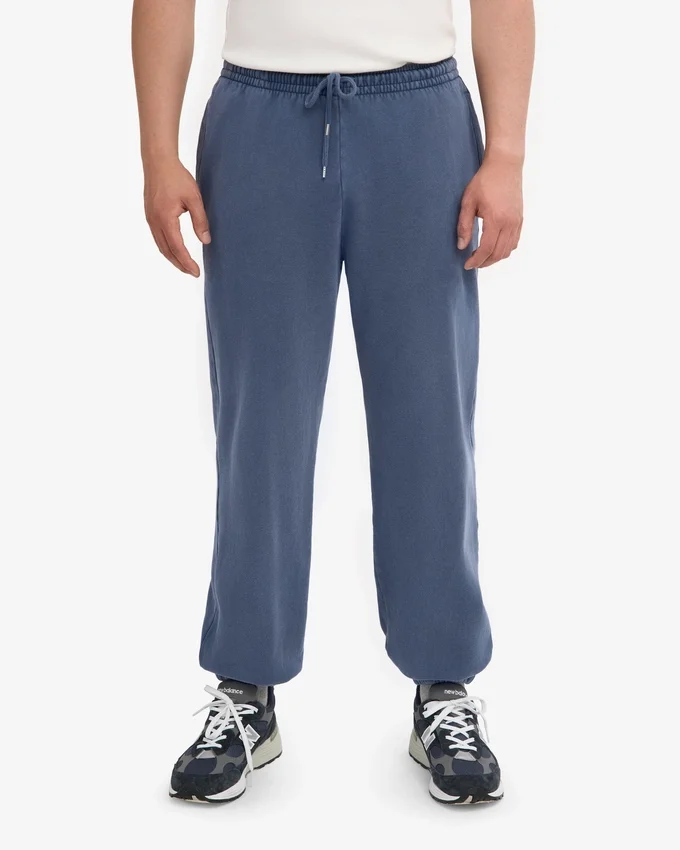 Pantalones de chándal holgados de algodón orgánico - Azul Neptuno