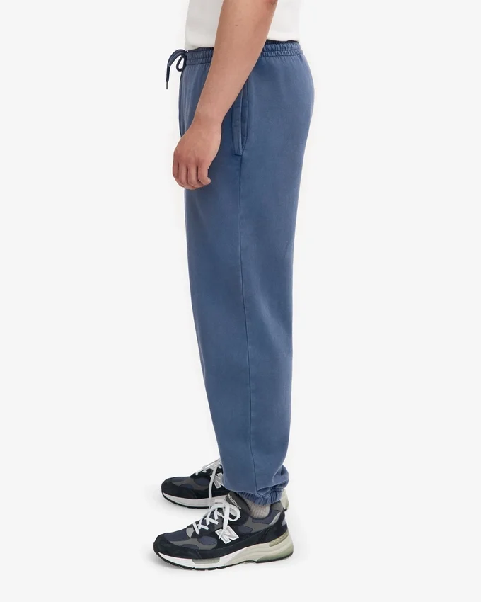 Pantalones de chándal holgados de algodón orgánico - Azul Neptuno